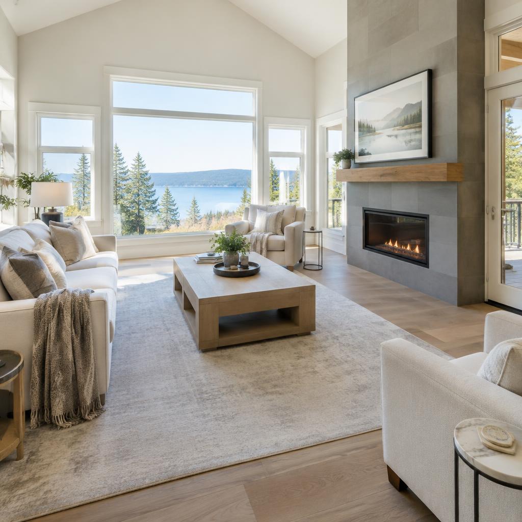 Comfortable modern home interior kept comfortable year-round